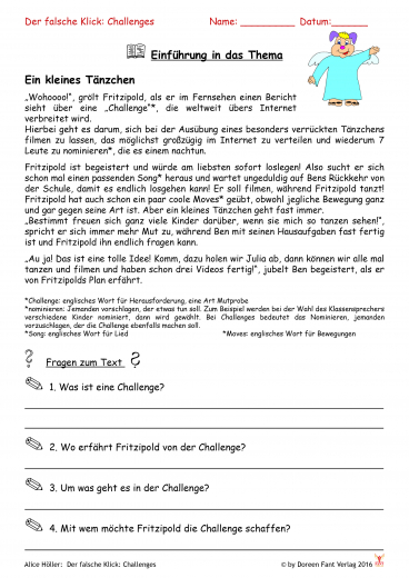 Der falsche Klick: Challenges