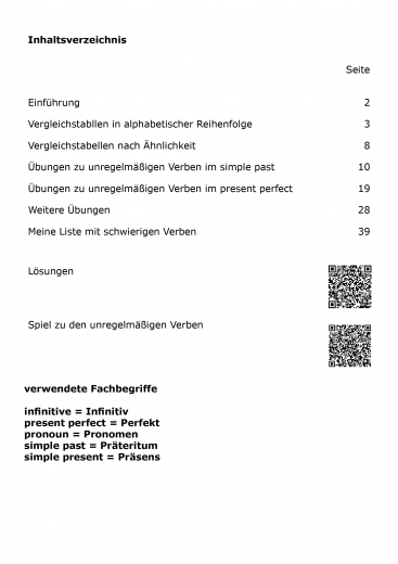 Unregelmige Verben Englisch Klasse 5 & 6 (E-Book PDF)